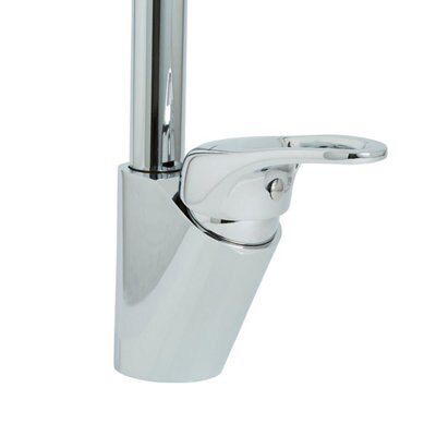 Cooke & Lewis Dhoni Chrome effect Kitchen Monobloc Tap