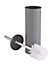 Cooke & Lewis Diani Anthracite Plastic & stainless steel Toilet brush & holder