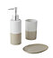 Cooke & Lewis Diani Gloss Pebble Ceramic Freestanding Soap dispenser