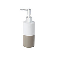 Cooke & Lewis Diani Gloss Taupe Ceramic Freestanding Soap dispenser