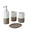 Cooke & Lewis Diani Gloss Taupe Ceramic Freestanding Soap dispenser