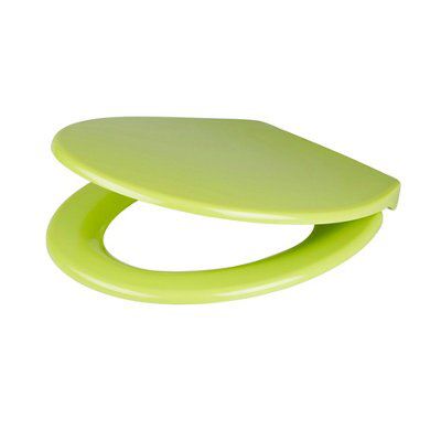 Cooke & Lewis Diani Green Round Soft close Toilet seat