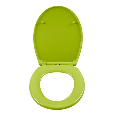 Cooke & Lewis Diani Green Round Soft close Toilet seat
