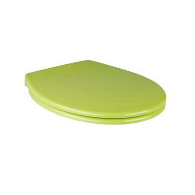 Cooke & Lewis Diani Green Round Soft close Toilet seat