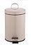 Cooke & Lewis Diani Pebble Powder-coated Stainless steel Round Bathroom Pedal Bin, 3L