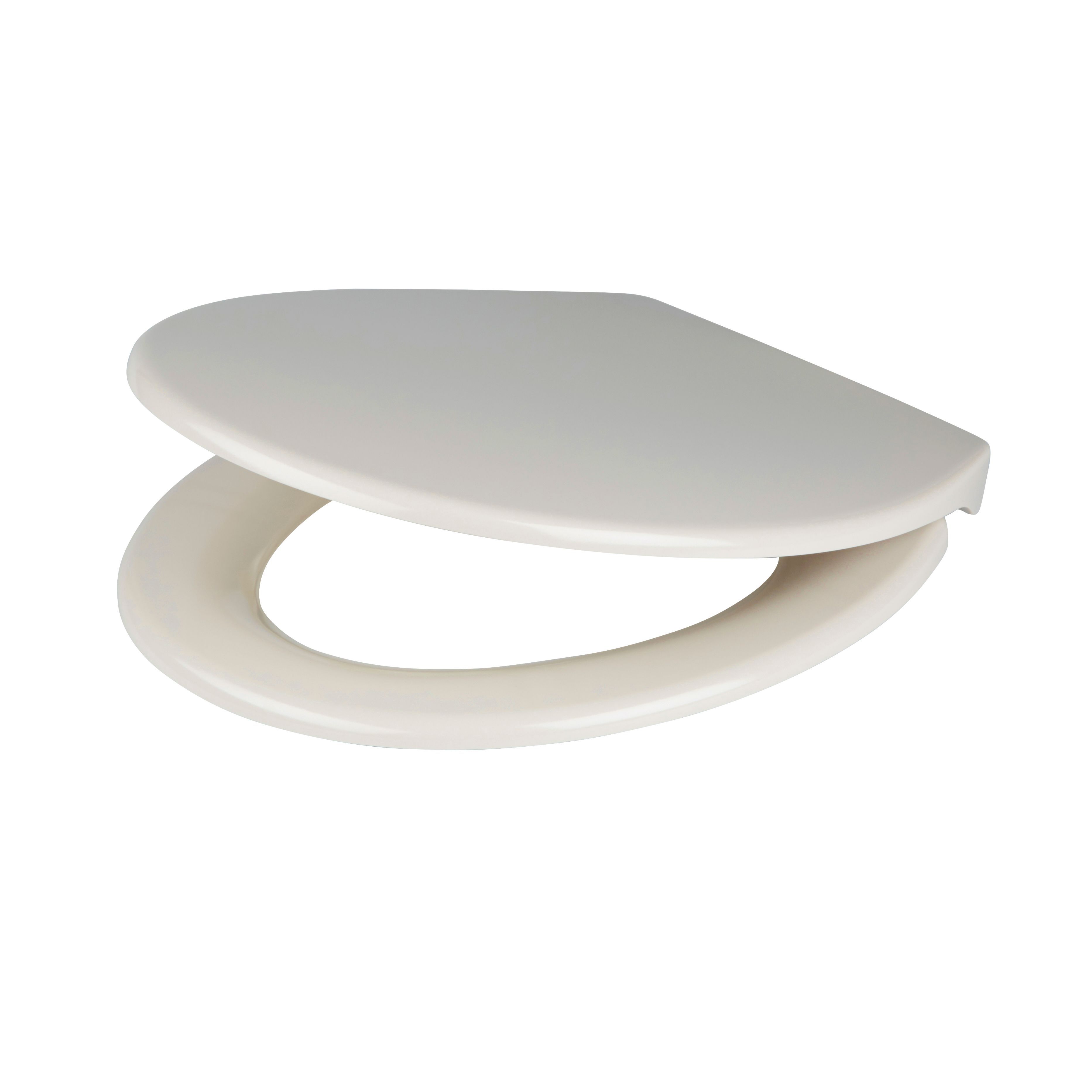 Cooke & Lewis Diani Pebble Soft close Toilet seat DIY at B&Q