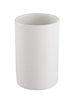 Cooke & Lewis Diani White Ceramic Bathroom Tumbler