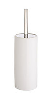 Cooke & Lewis Diani White Ceramic, polyethylene (PE) & stainless steel Toilet brush & holder
