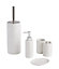 Cooke & Lewis Diani White Ceramic, polyethylene (PE) & stainless steel Toilet brush & holder