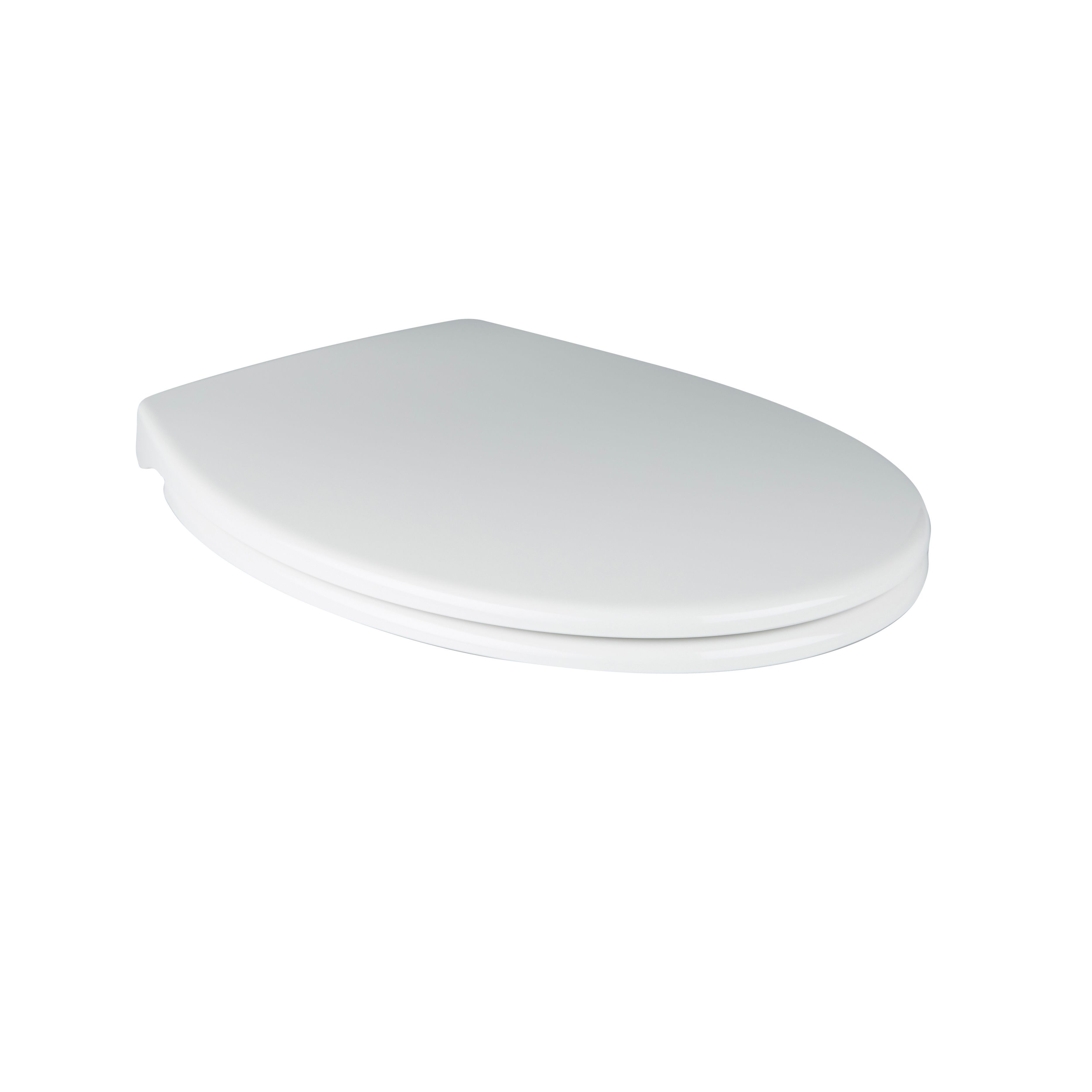 Cooke Lewis Diani White Round Soft close Toilet seat DIY at B Q