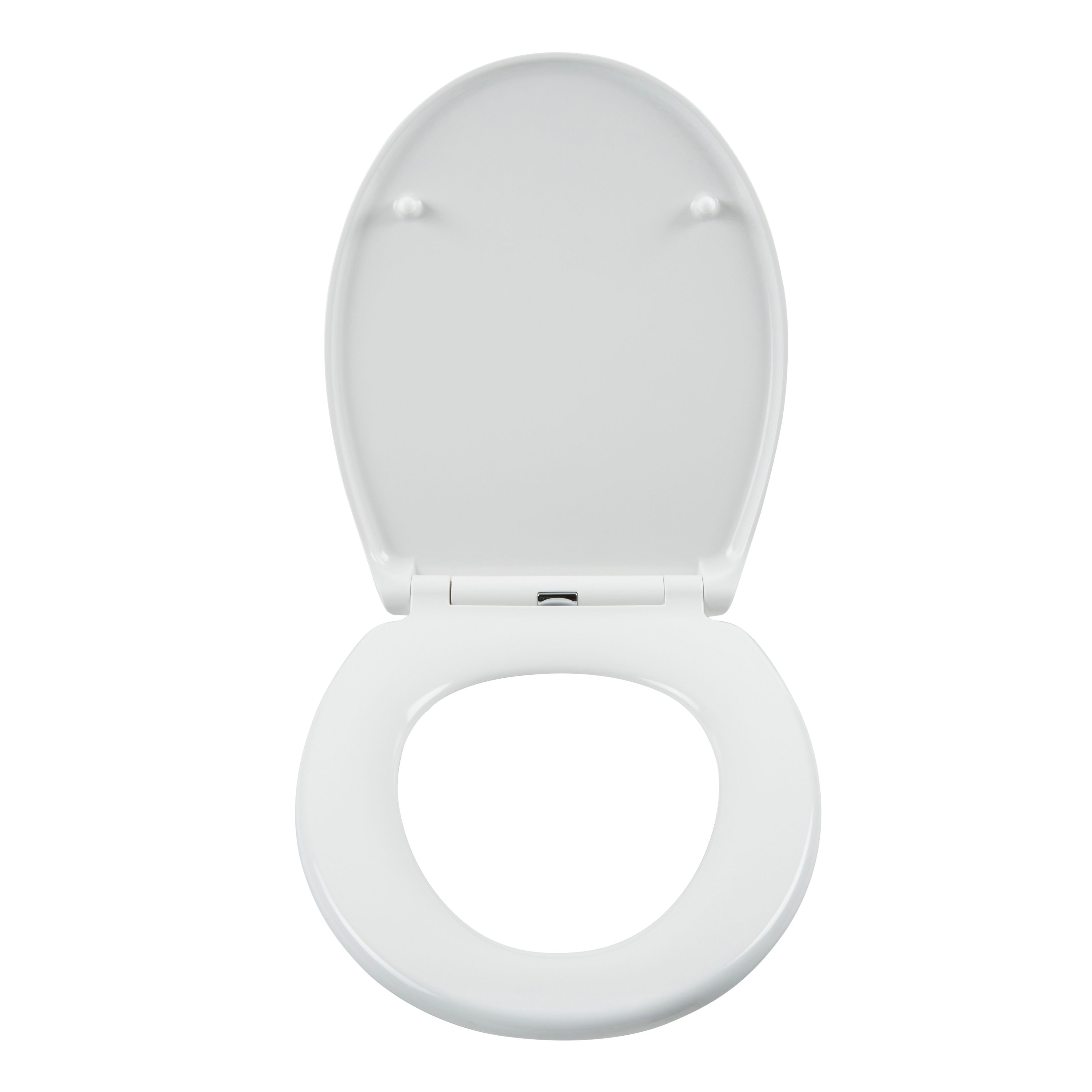 Cooke & Lewis Diani White Top fix Soft close Toilet seat | DIY at B&Q