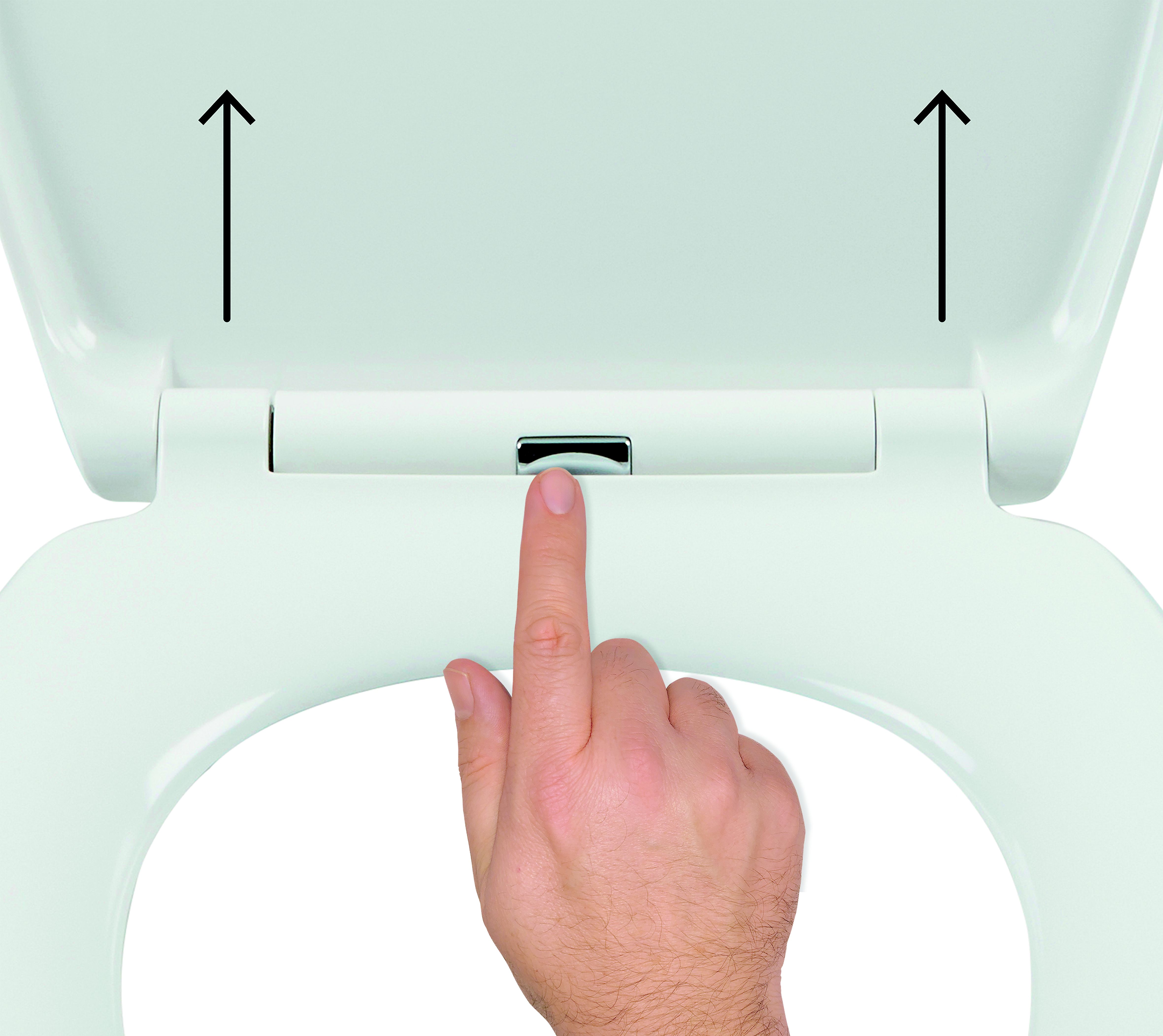 Cooke & Lewis Diani White Top fix Soft close Toilet seat | DIY at B&Q