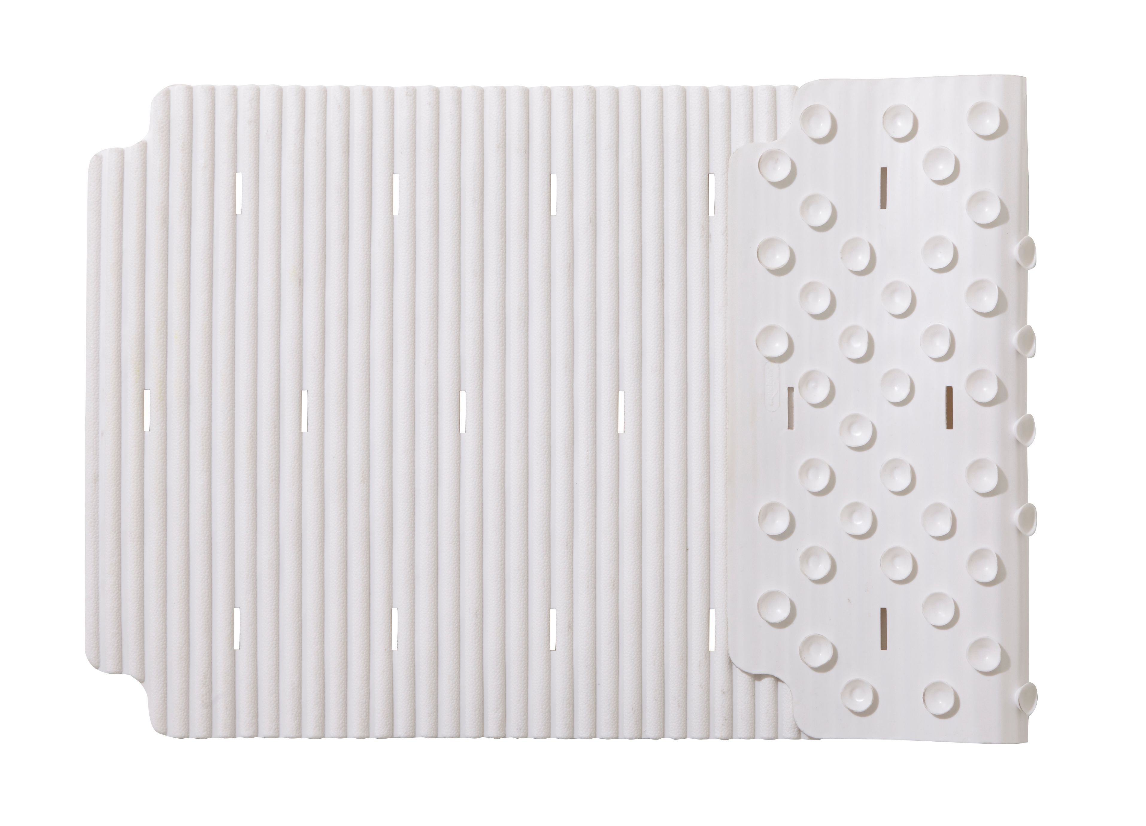 Cooke & Lewis Drina White Rectangular Bath mat (L)36cm (W)69cm