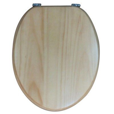 Cooke & Lewis Dryade Natural Pine effect Toilet seat