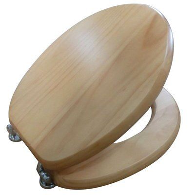 Cooke & Lewis Dryade Natural Pine effect Toilet seat