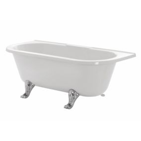 Cooke & Lewis Duchess Acrylic Oval White Freestanding 0 tap hole Bath (L)1675mm (W)740mm