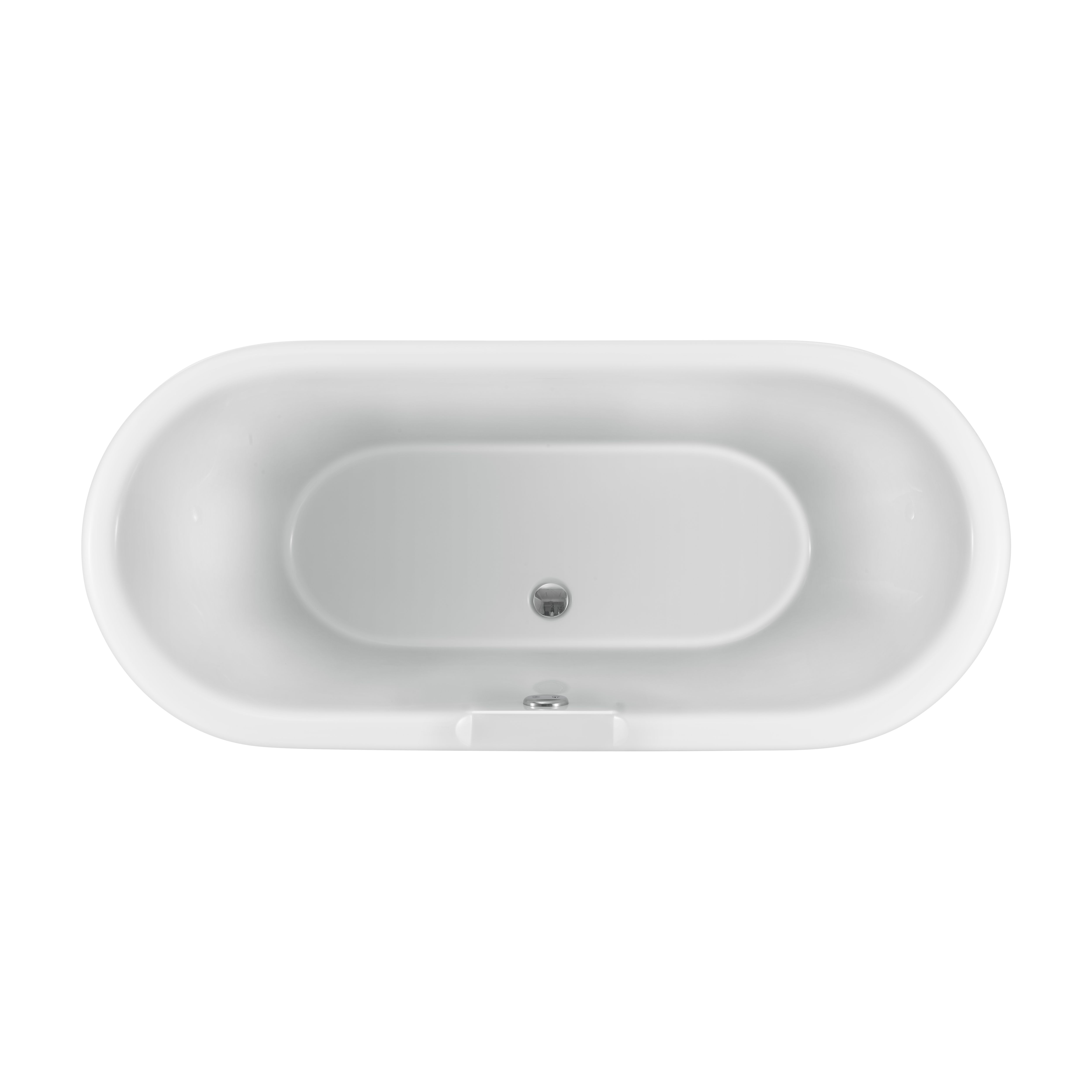 Cooke & Lewis Duchess Gloss White Acrylic Claw Feet Oval Freestanding Bath (L)1695mm (W)785mm