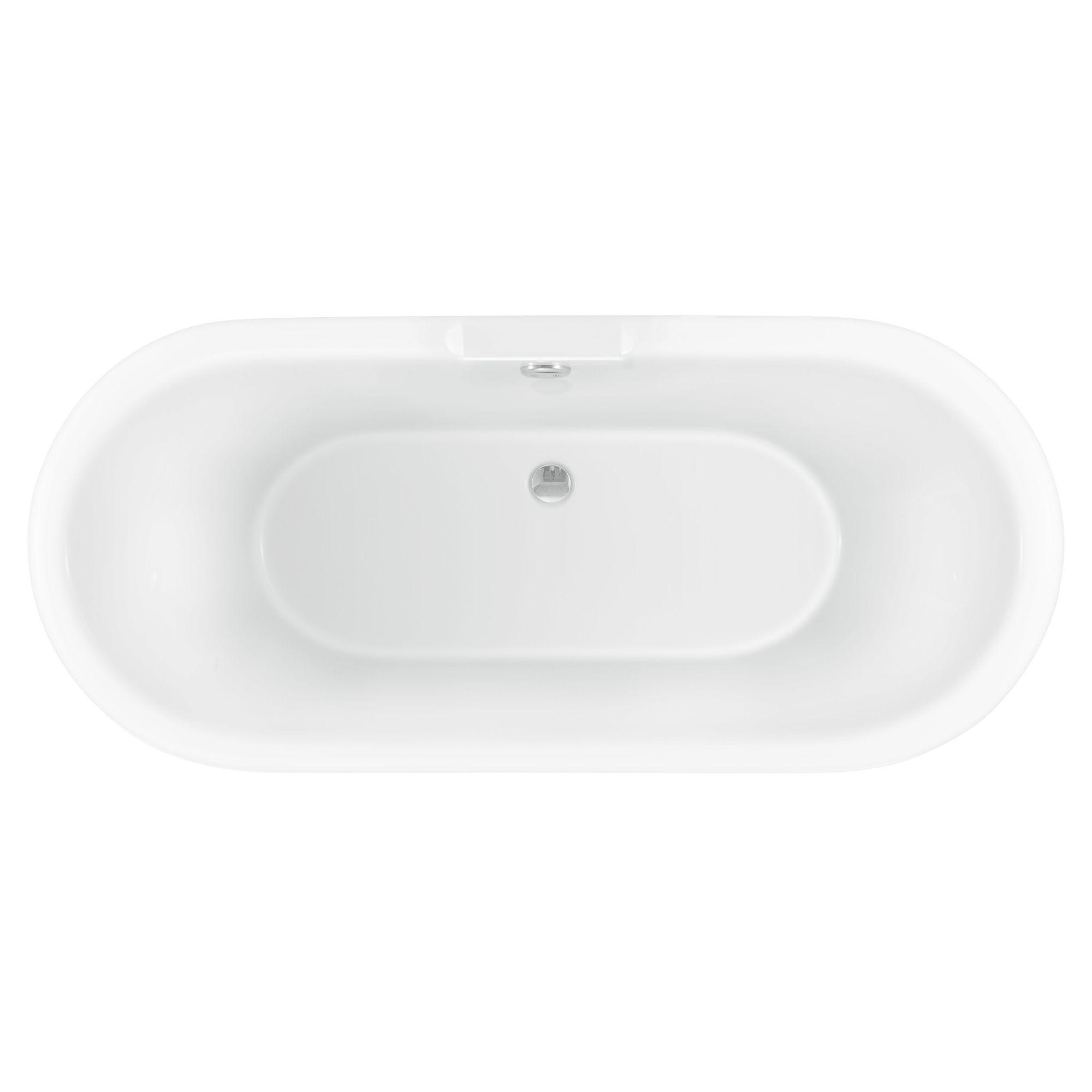 Cooke & Lewis Duchess White Acrylic Double ended Oval Freestanding Bath (L)1695mm (W)785mm