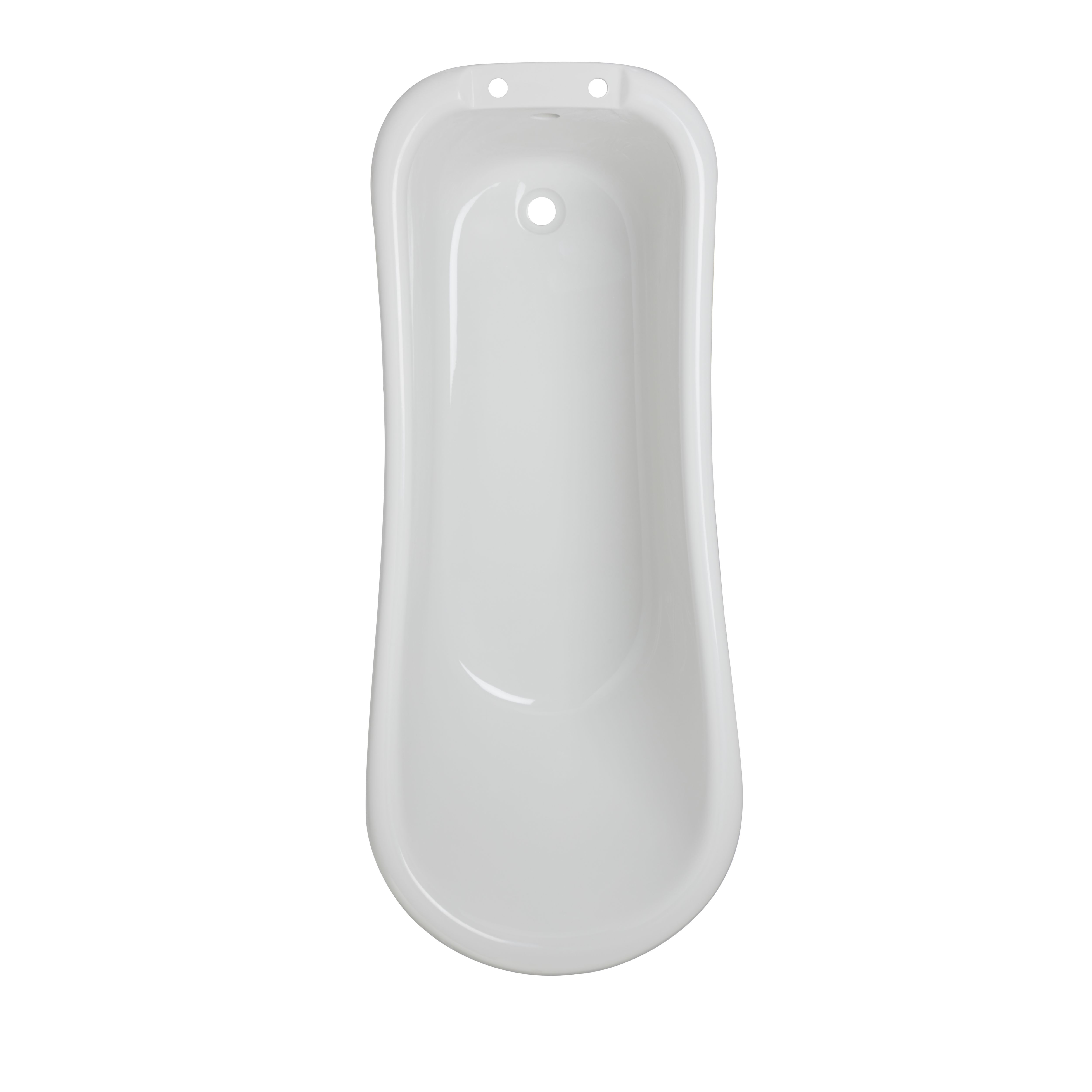 Cooke & Lewis Duchess White Oval Freestanding Bath with 2 Tap holes & Chrome effect feet (L)170cm (W)63cm