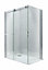 Cooke & Lewis Eclipse Clear Silver effect Rectangular Shower enclosure - Sliding door (W)140cm (D)90cm