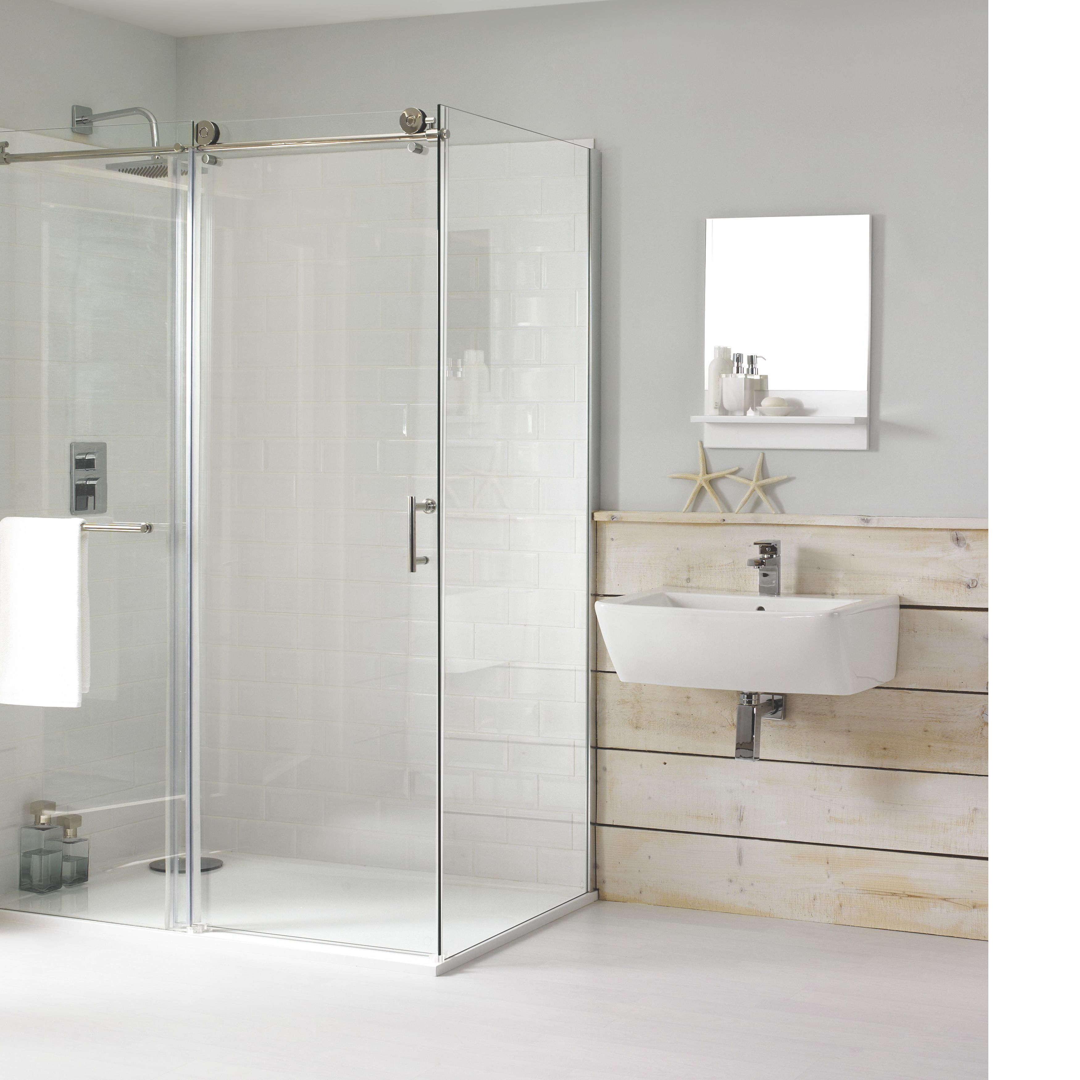 Cooke & Lewis Eclipse Rectangular Shower enclosure, tray & waste pack