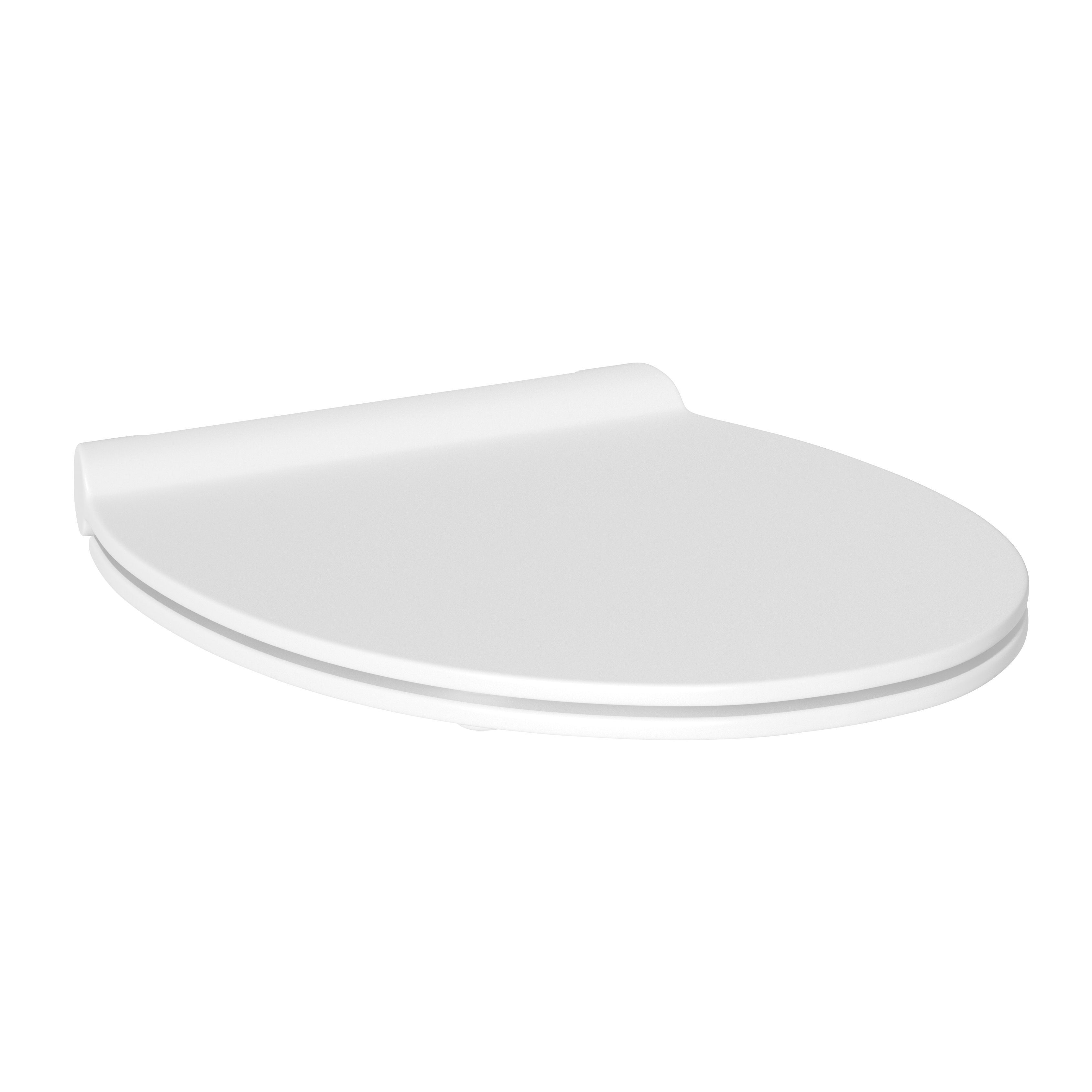 Cooke & Lewis Eleanor White Soft close Toilet seat DIY at B&Q