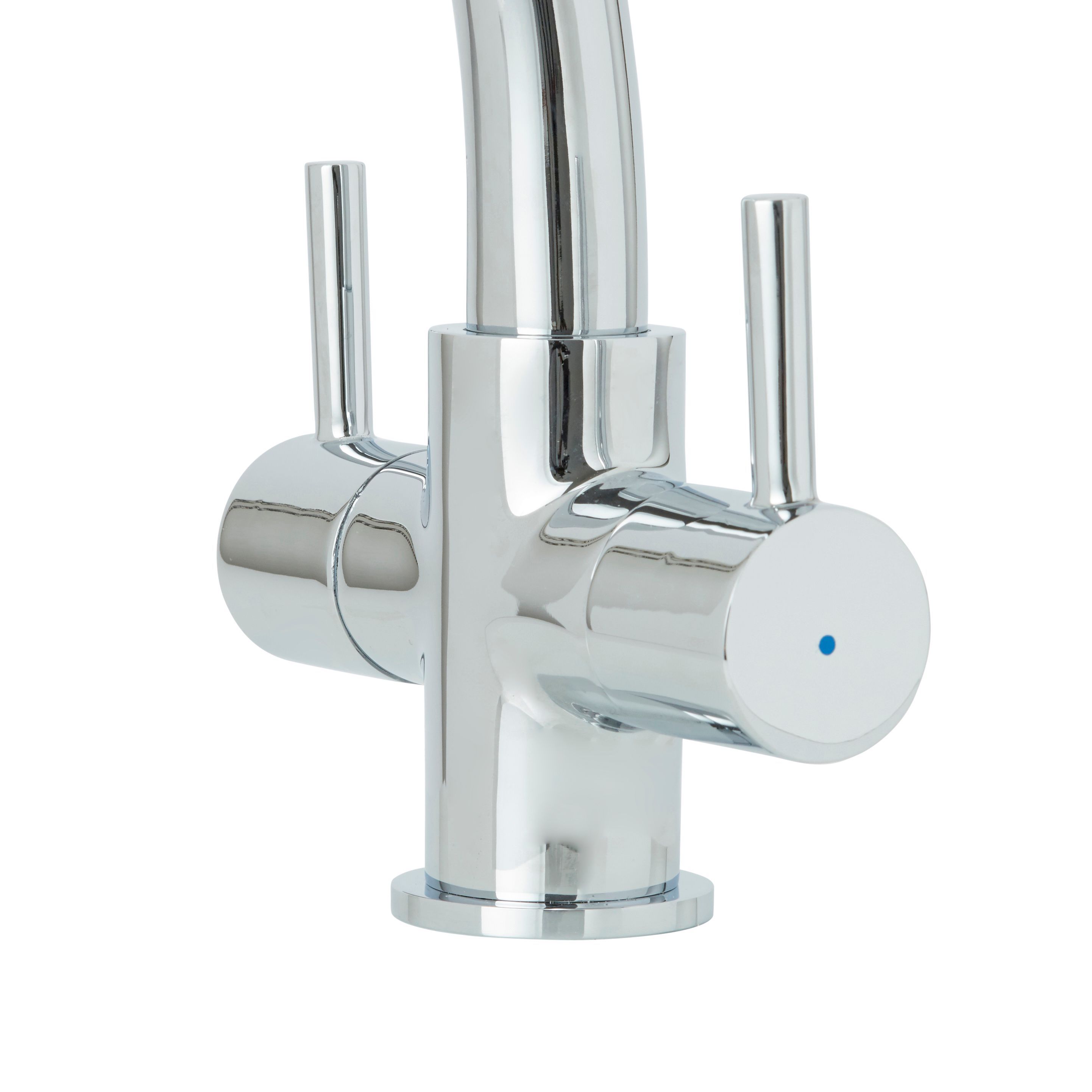 Cooke & Lewis Estatoah Chrome effect Kitchen Dual lever Tap