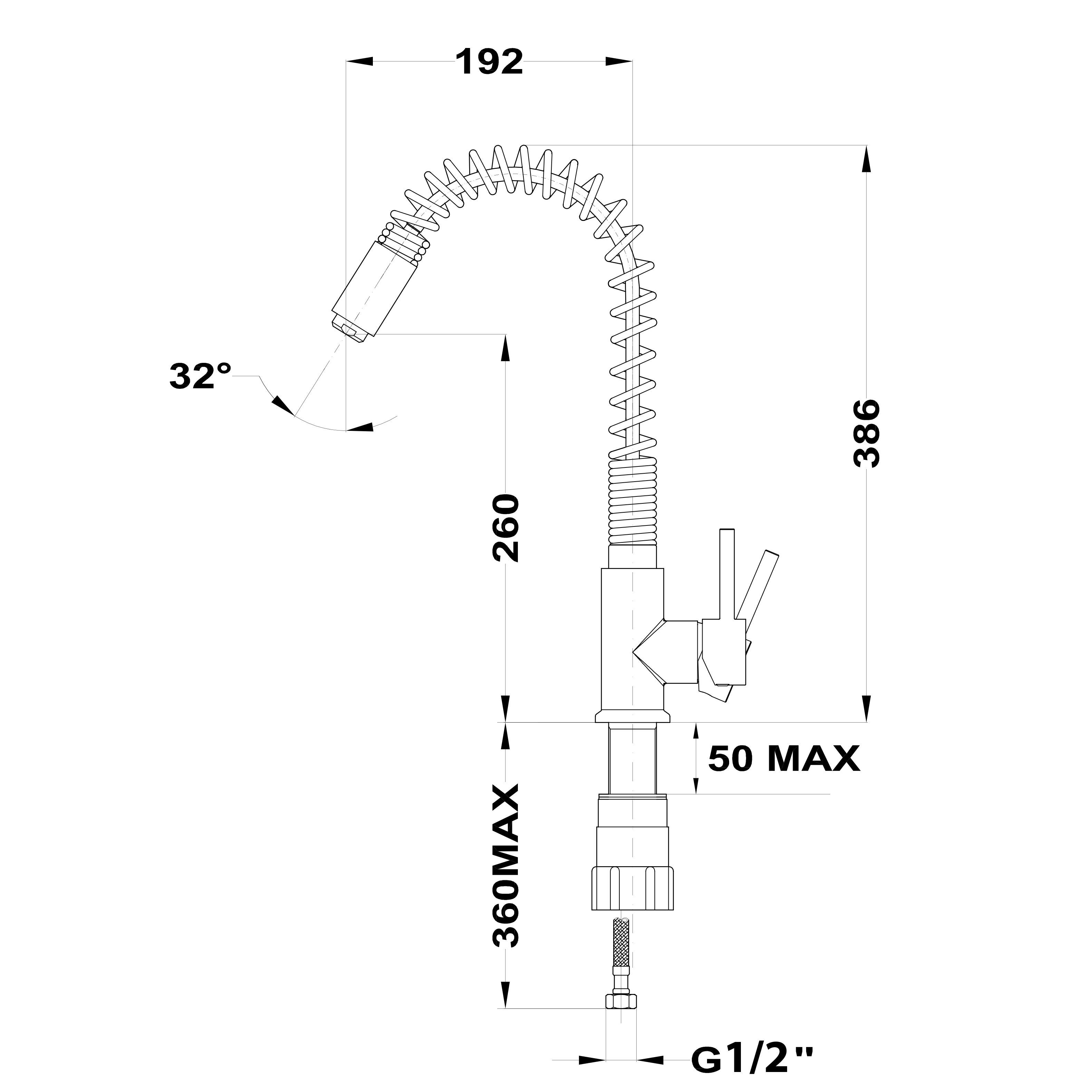 Cooke & Lewis Farin Chrome effect Kitchen Monobloc Tap