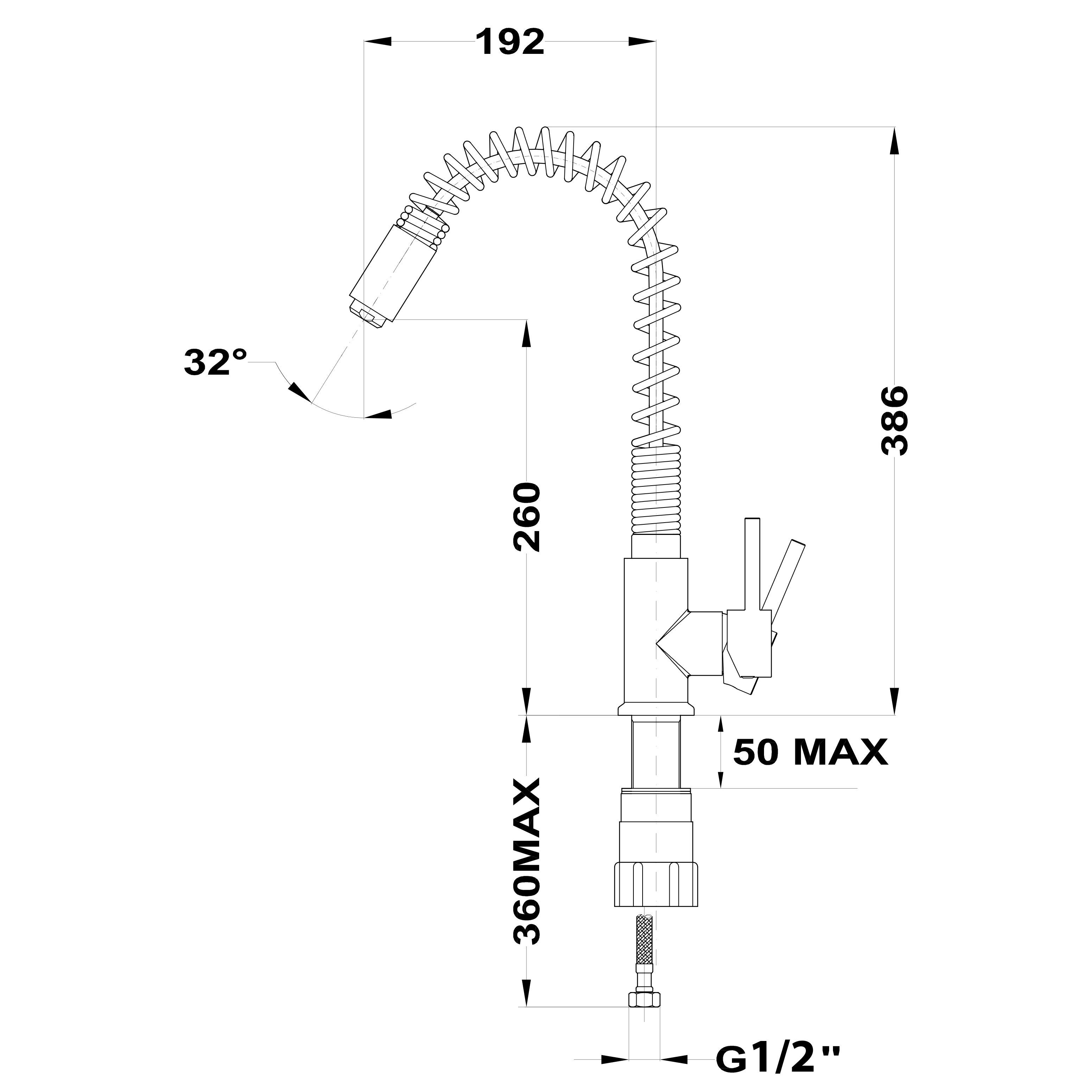 Cooke & Lewis Farin Nickel effect Kitchen Monobloc Tap