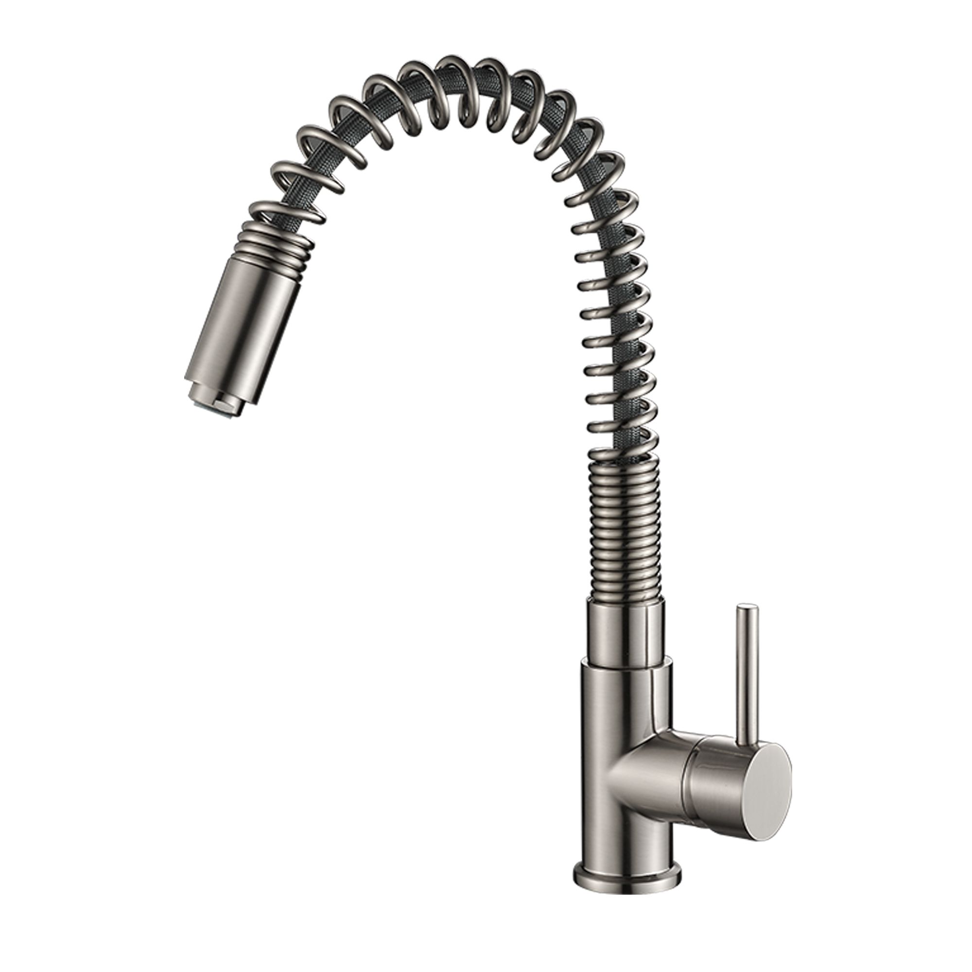 Cooke & Lewis Farin Nickel Effect Kitchen Side Lever Mixer Tap | DIY At B&Q