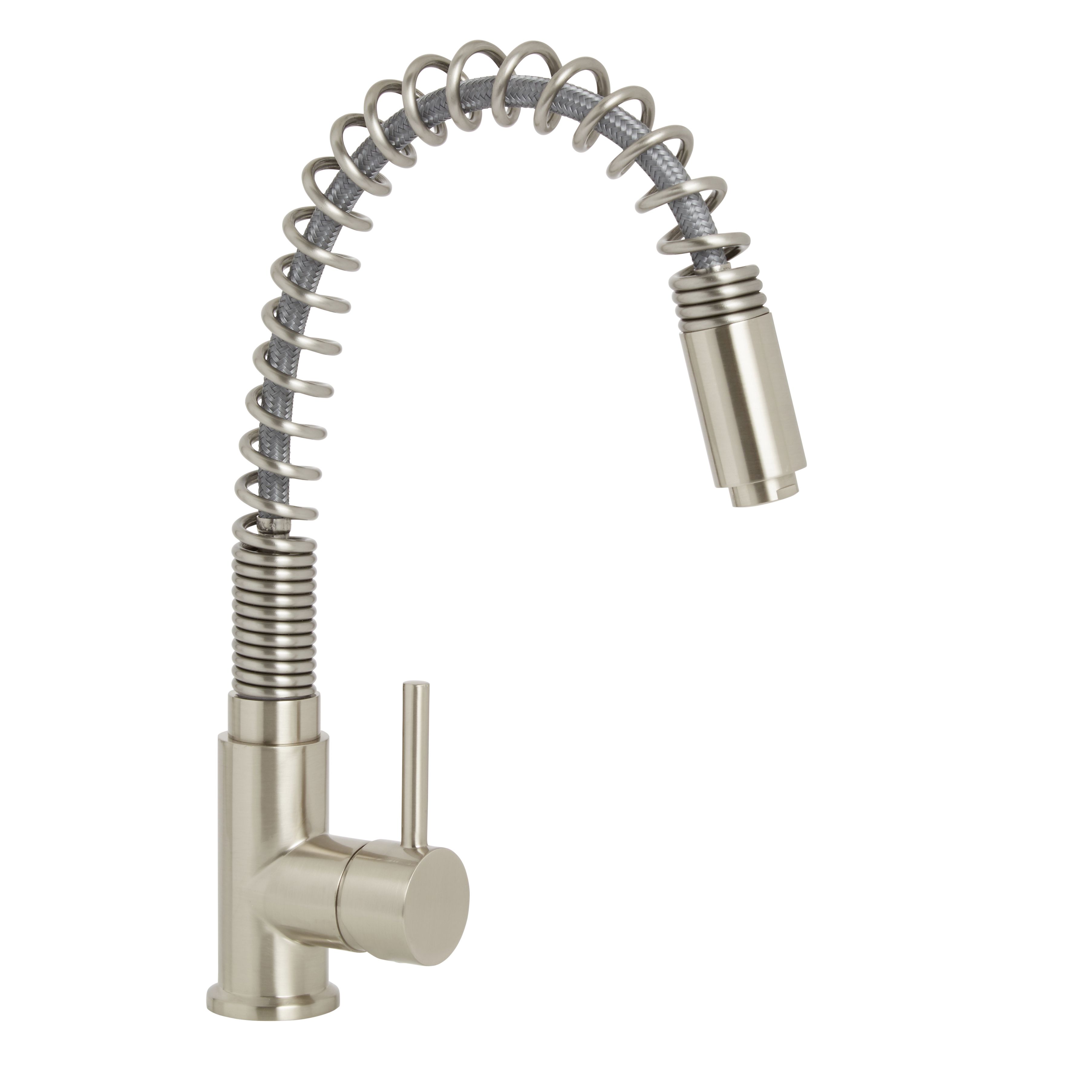 Cooke & Lewis Farin Silver Nickel effect Kitchen Side lever Tap