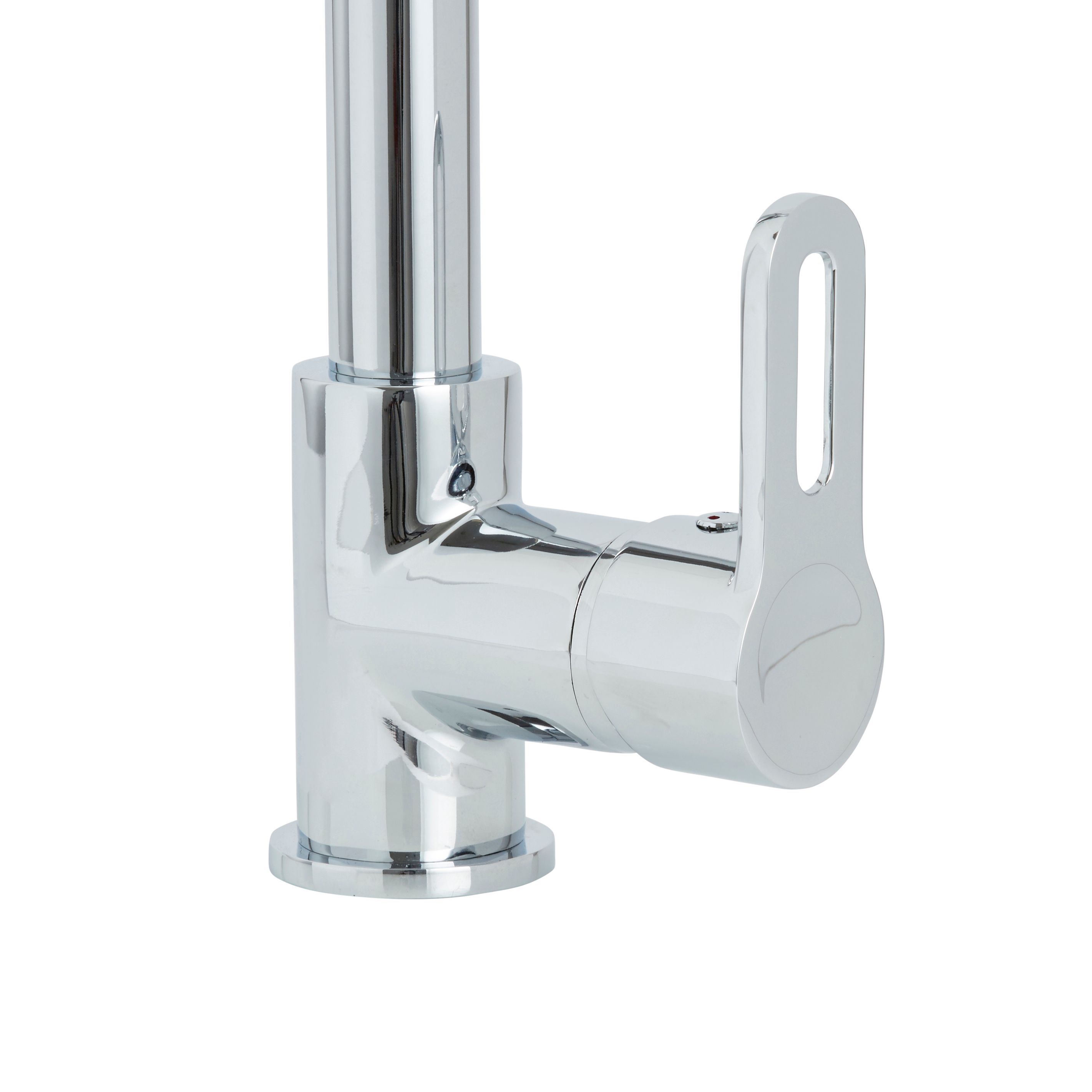 Cooke & Lewis Flinter Chrome effect Kitchen Side lever spring neck Tap
