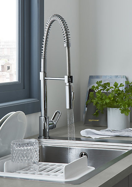 Cooke & Lewis Flinter Chrome effect Kitchen Side lever Cooke & Lewis Flinter Chrome effect Kitchen Side lever