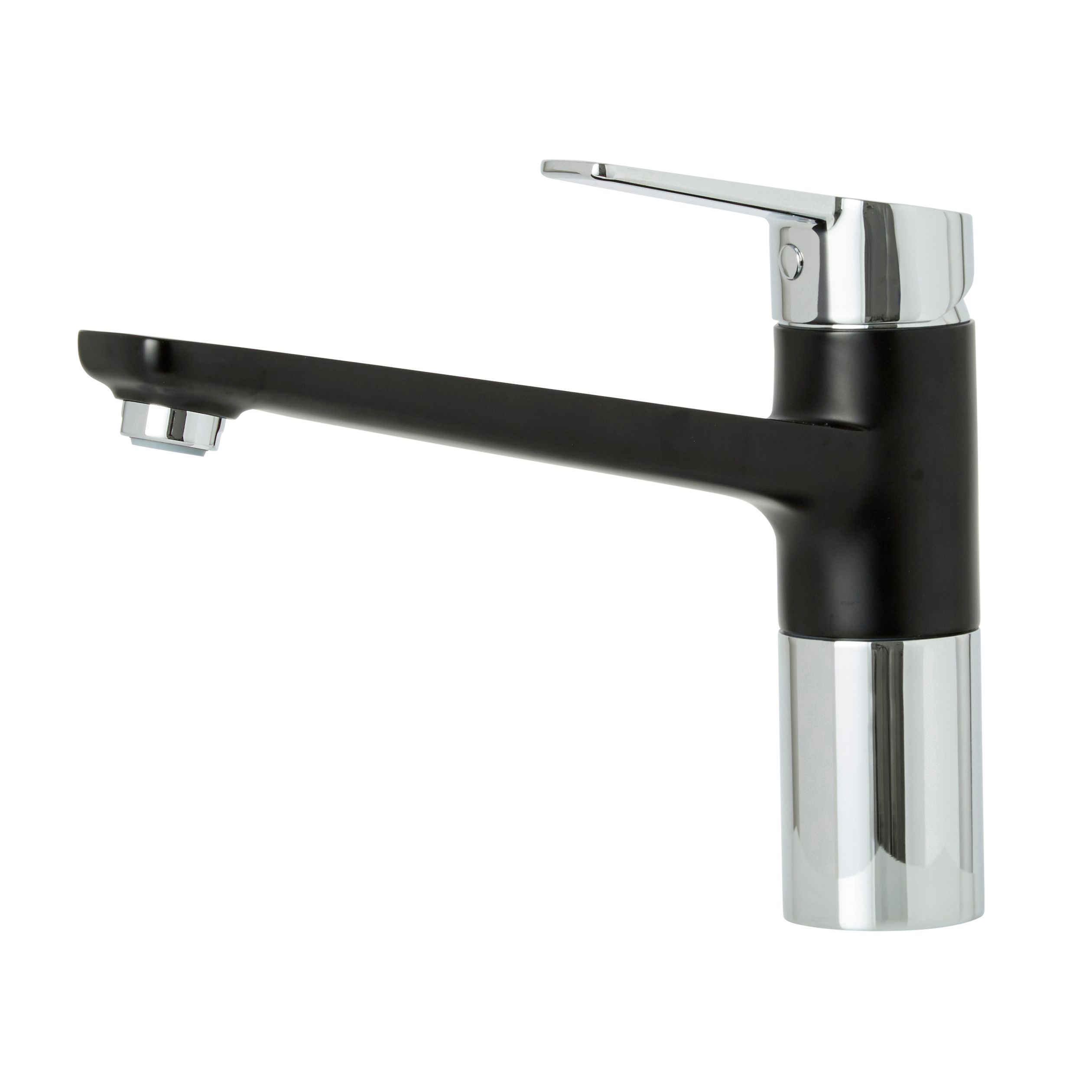 Cooke & Lewis Fontes Black Kitchen Top lever Mixer tap ...