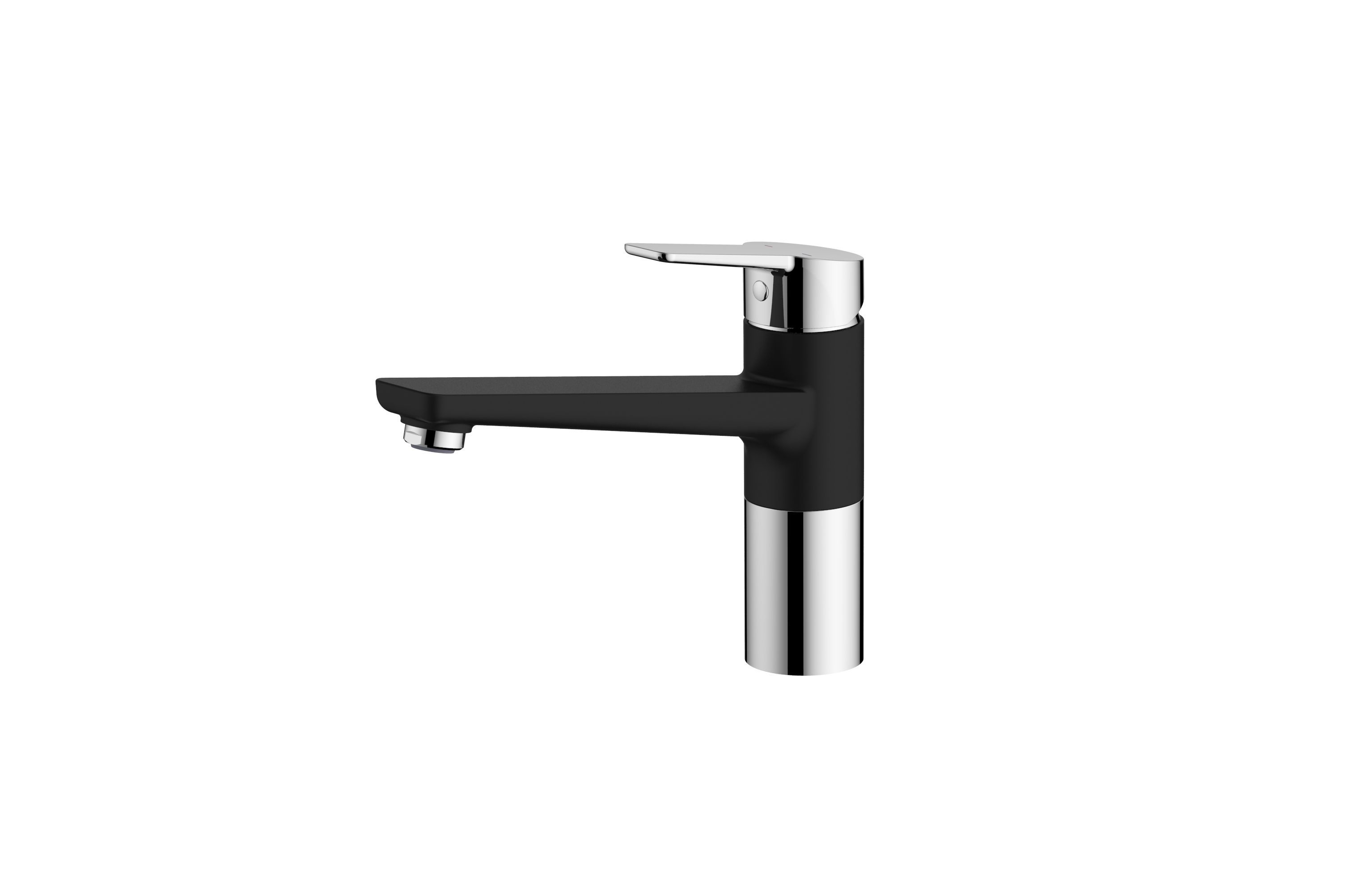Cooke & Lewis Fontes Matt Black Kitchen Top lever Tap