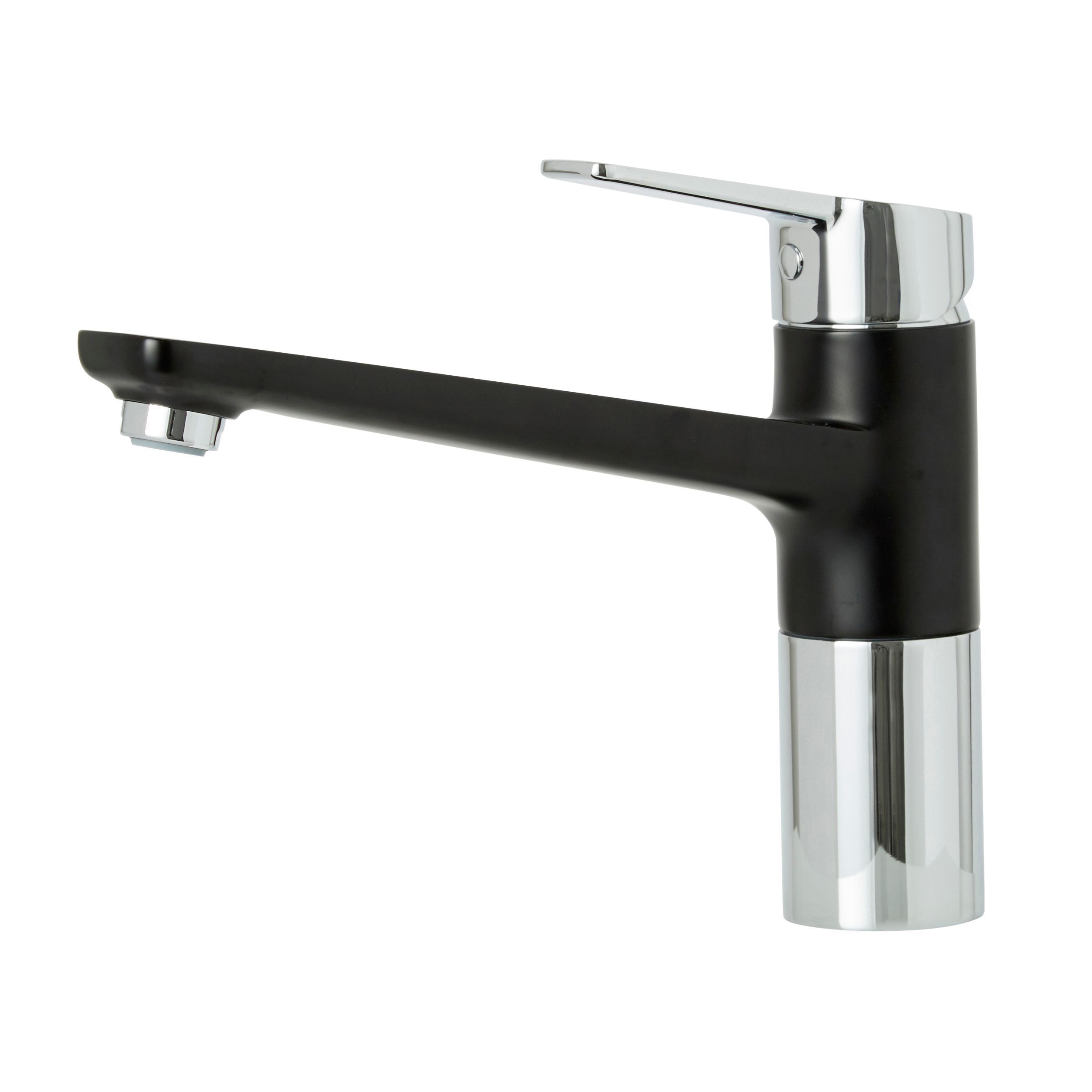 Cooke & Lewis Fontes Matt Black Kitchen Top lever Tap