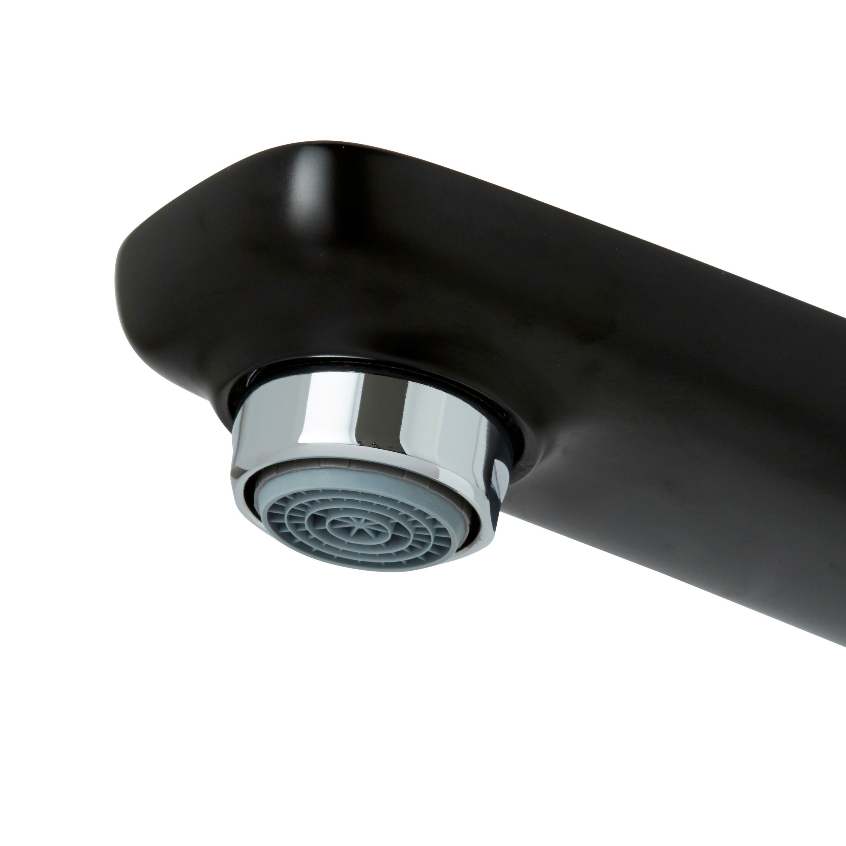 Cooke & Lewis Fontes Matt Black Kitchen Top lever Tap