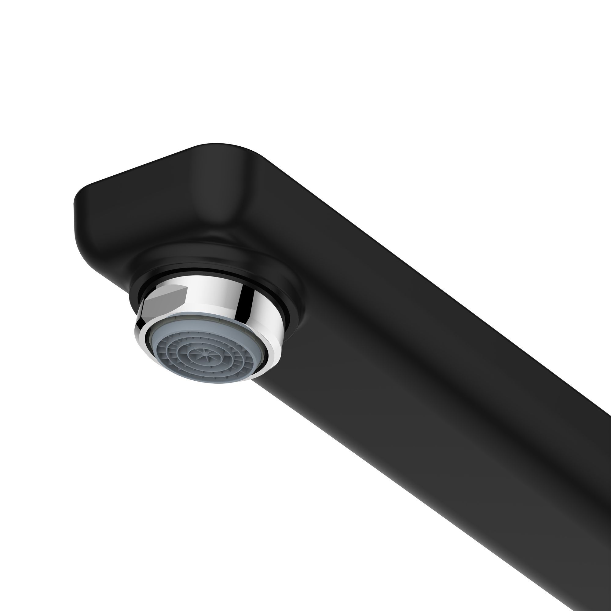 Cooke & Lewis Fontes Matt Black Kitchen Top lever Tap