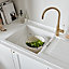 Cooke & Lewis Galvani White Composite quartz 1 Bowl Sink & drainer 500mm x 1000mm