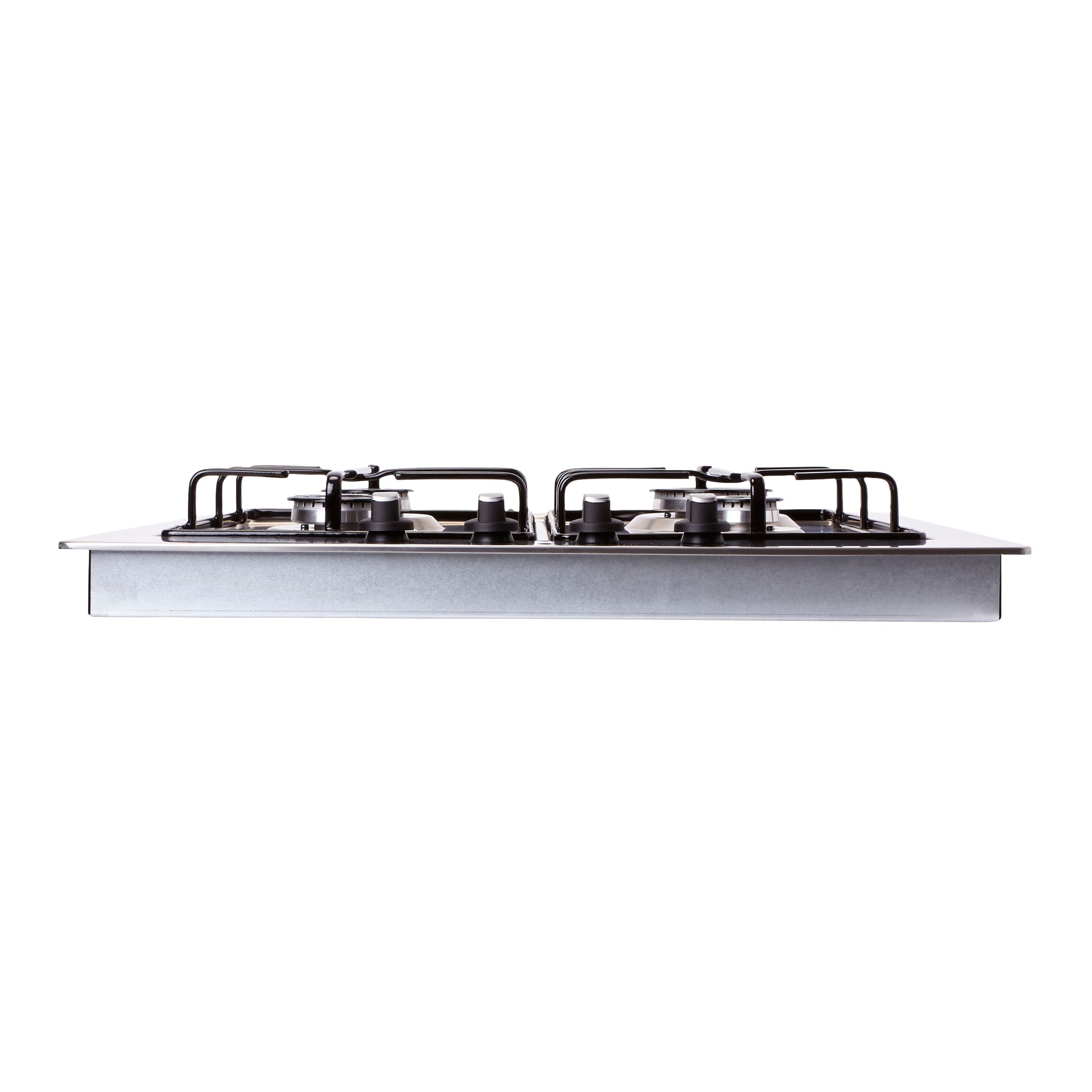 Cooke & Lewis GASUIT4 4 Burner Stainless steel Gas Hob (W)580mm - Inox