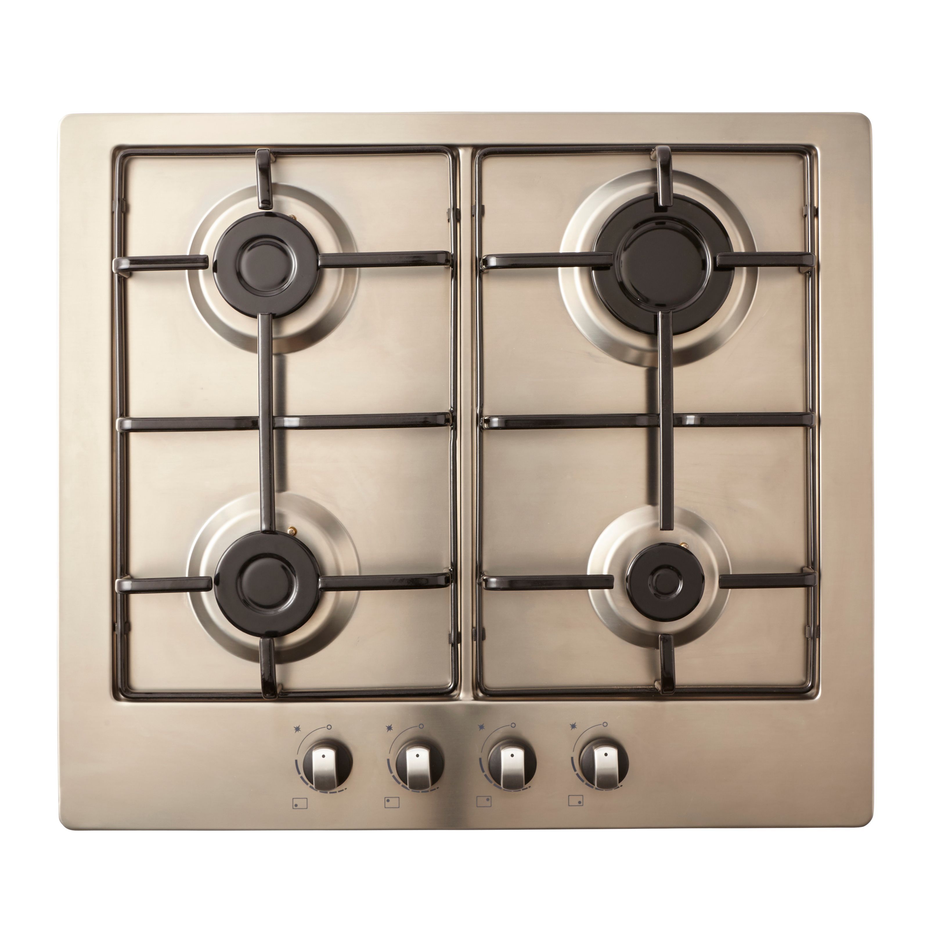 Cooke & Lewis GASUIT4 58cm Gas Hob - Inox