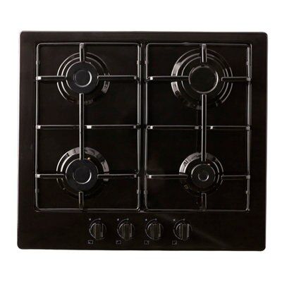 black enamel gas cooktop