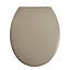 Cooke & Lewis Genoa Taupe Standard Soft close Toilet seat