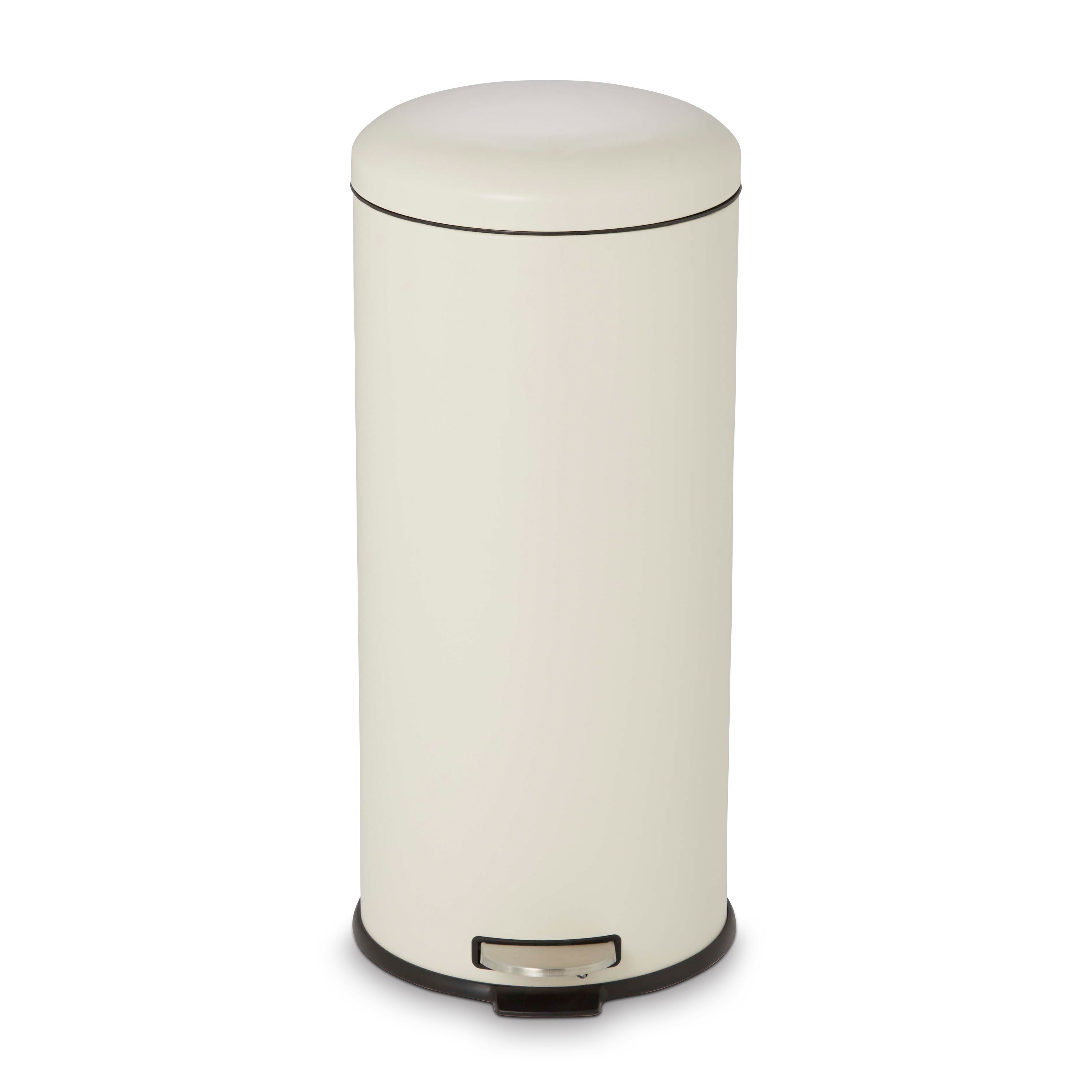 Cooke & Lewis Gerra Standard Cream Metal Pedal Bin - 30L