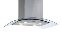 Cooke & Lewis GIHD90SS Glass & stainless steel Island Cooker hood, (W)90cm