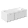 Cooke & Lewis Gloss White Right-handed Straight Bath storage unit & end panel kit