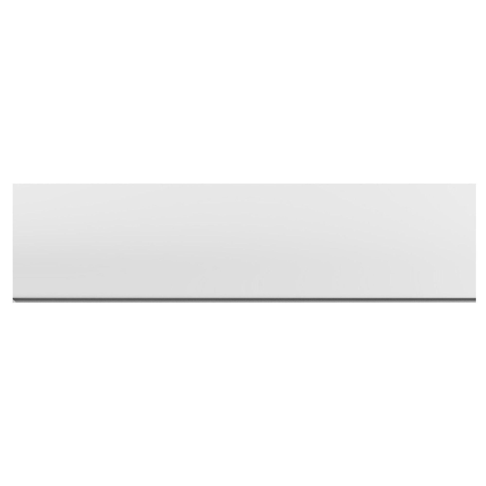 Cooke & Lewis Gloss White Straight Front Bath panel (H)51cm (W)160cm