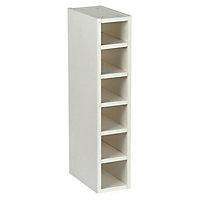 Cooke & Lewis Gloss White Style White Tall Wine rack cabinet, (H)900mm (W)150mm