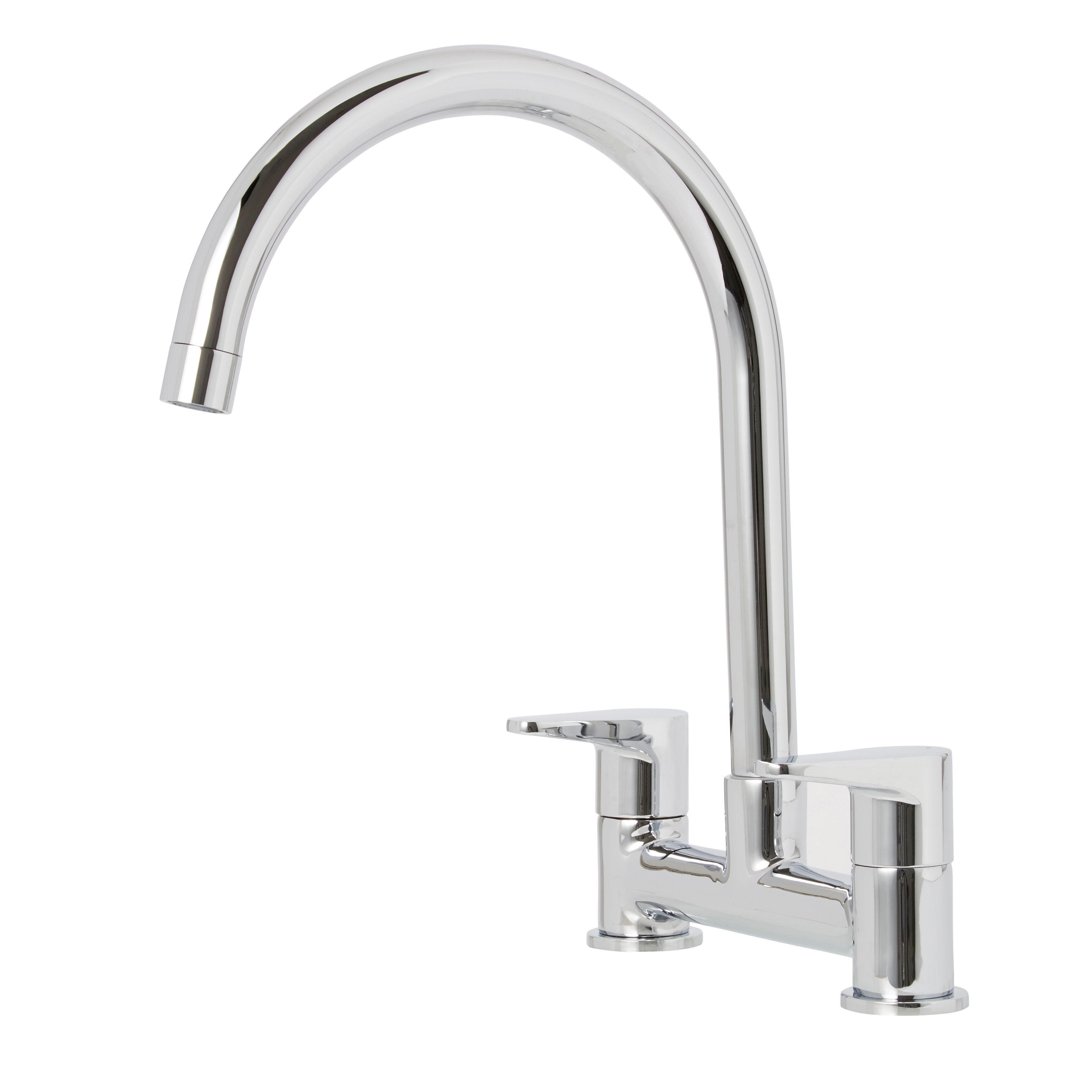 Cooke & Lewis Gordale Chrome Effect Kitchen Bridge Mixer Tap | DIY At B&Q