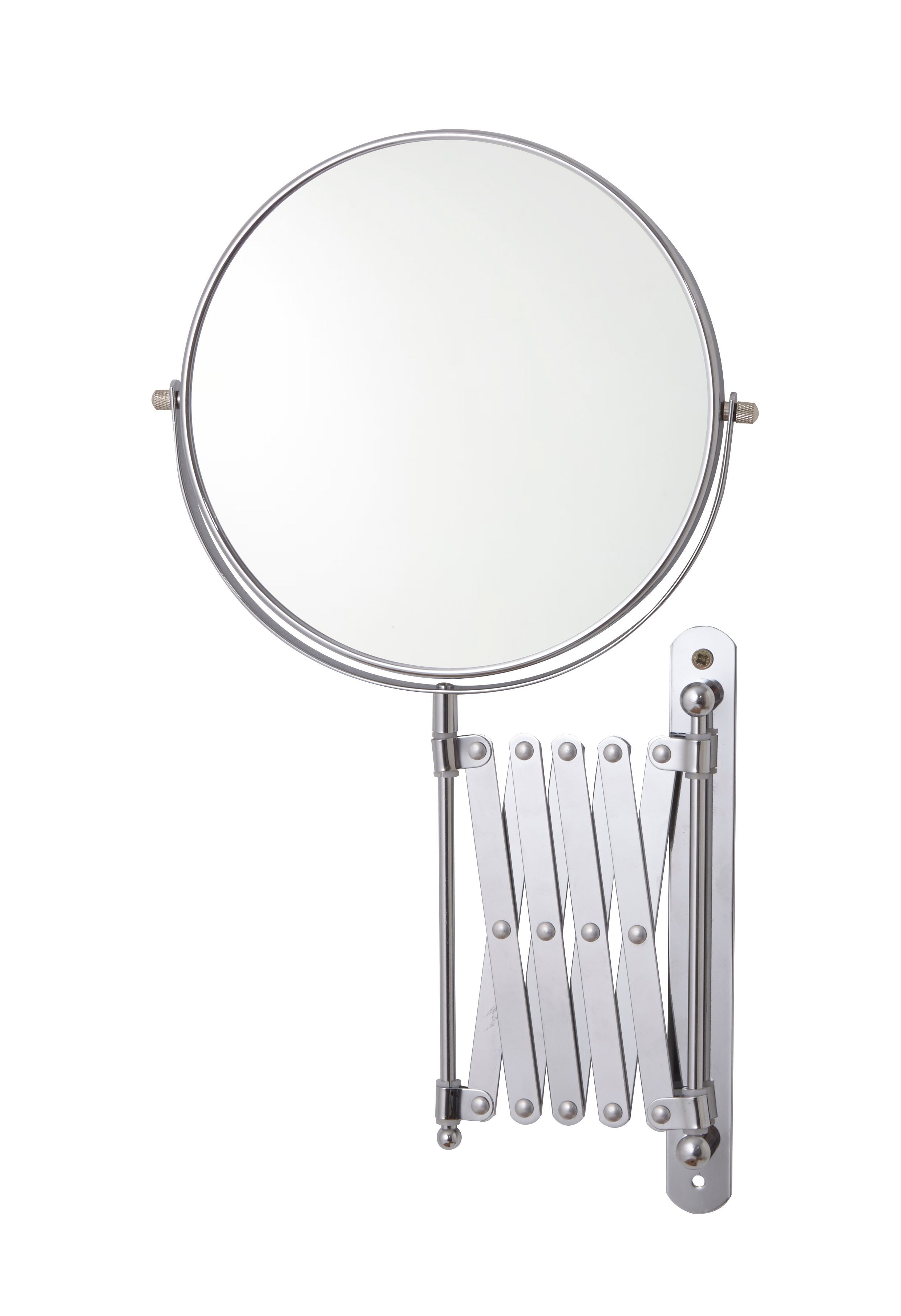 Cooke & Lewis Greenhill Chromée Round Wall-mounted Bathroom Mirror (H)40.5cm (W)22.5cm